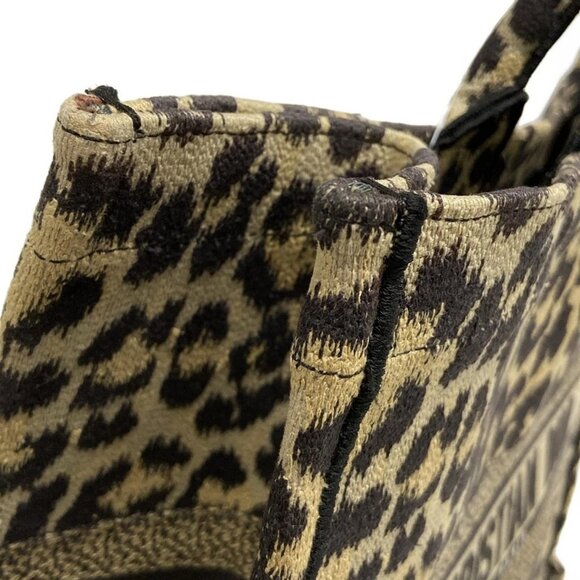 Auth DIOR/ChristianDior Book Tote Large Bag - Beige Dark Brown Jacquard Tote Bag - Picture 11 of 16
